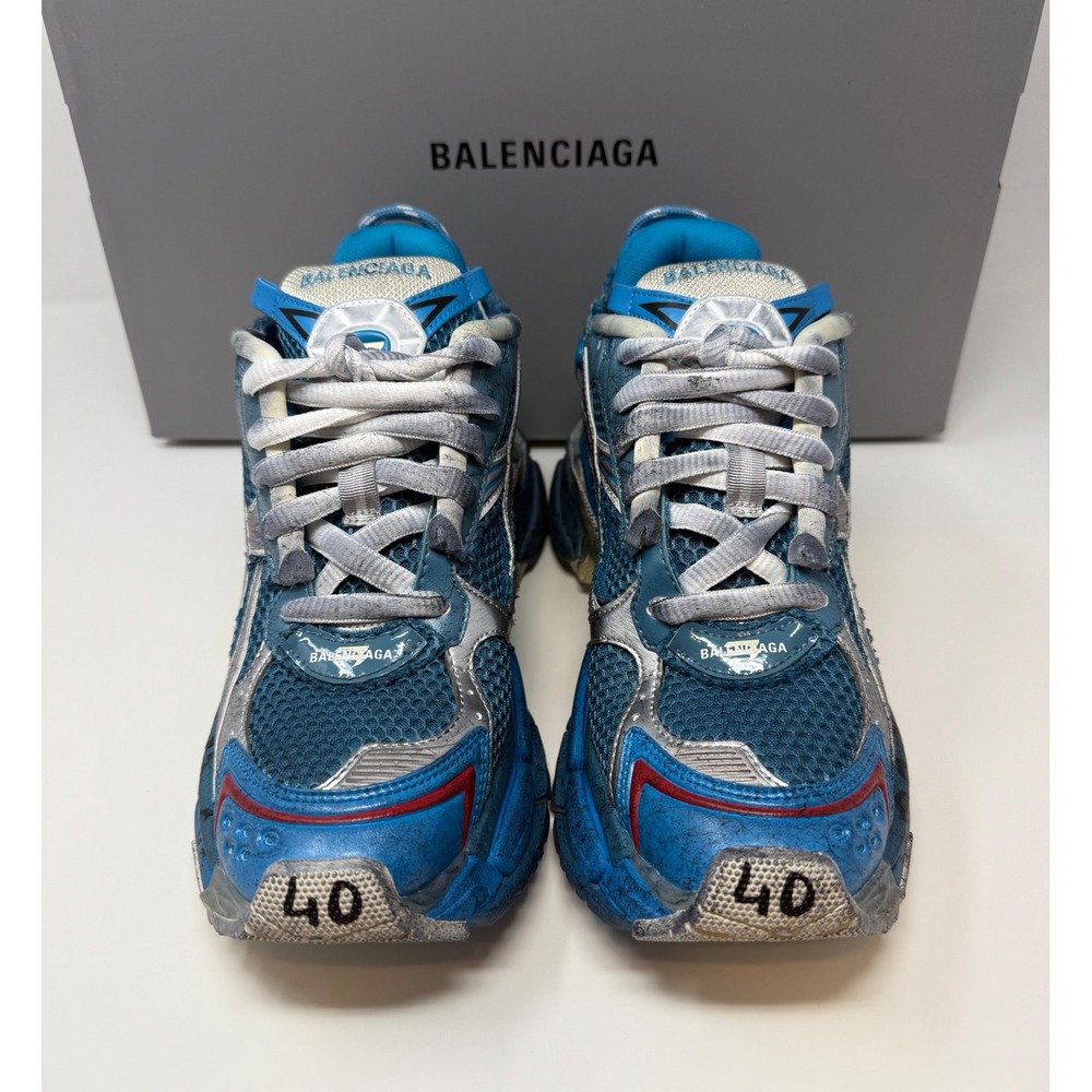 Balenciaga Marathon Runner Sneaker Blue Unreleased Demna Size 7 US 40 EU - Picture 2 of 10
